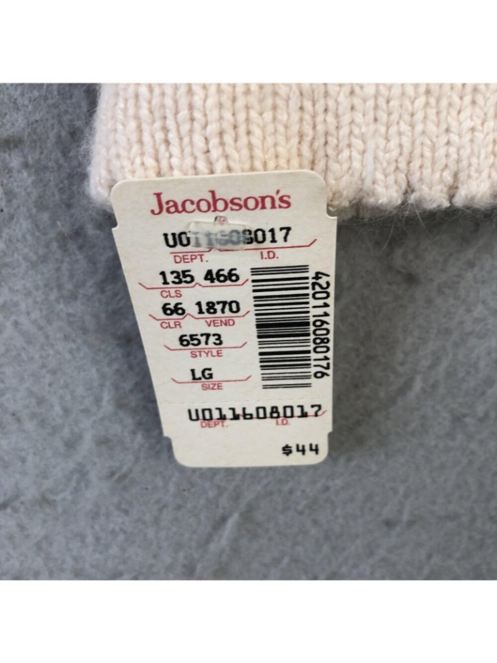 Vintage Beldoch Popper Sweater Tunic Womens L Cream Silk Angora Beaded Floral - Picture 9 of 16